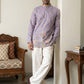 Men's Floral Printed & Thread Work Kurta with Korean Pants