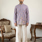 Men's Floral Printed & Thread Work Kurta with Korean Pants