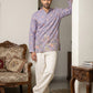 Men's Floral Printed & Thread Work Kurta with Korean Pants