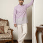 Men's Ethnic Printed & Thread Work Kurta with Korean Pants
