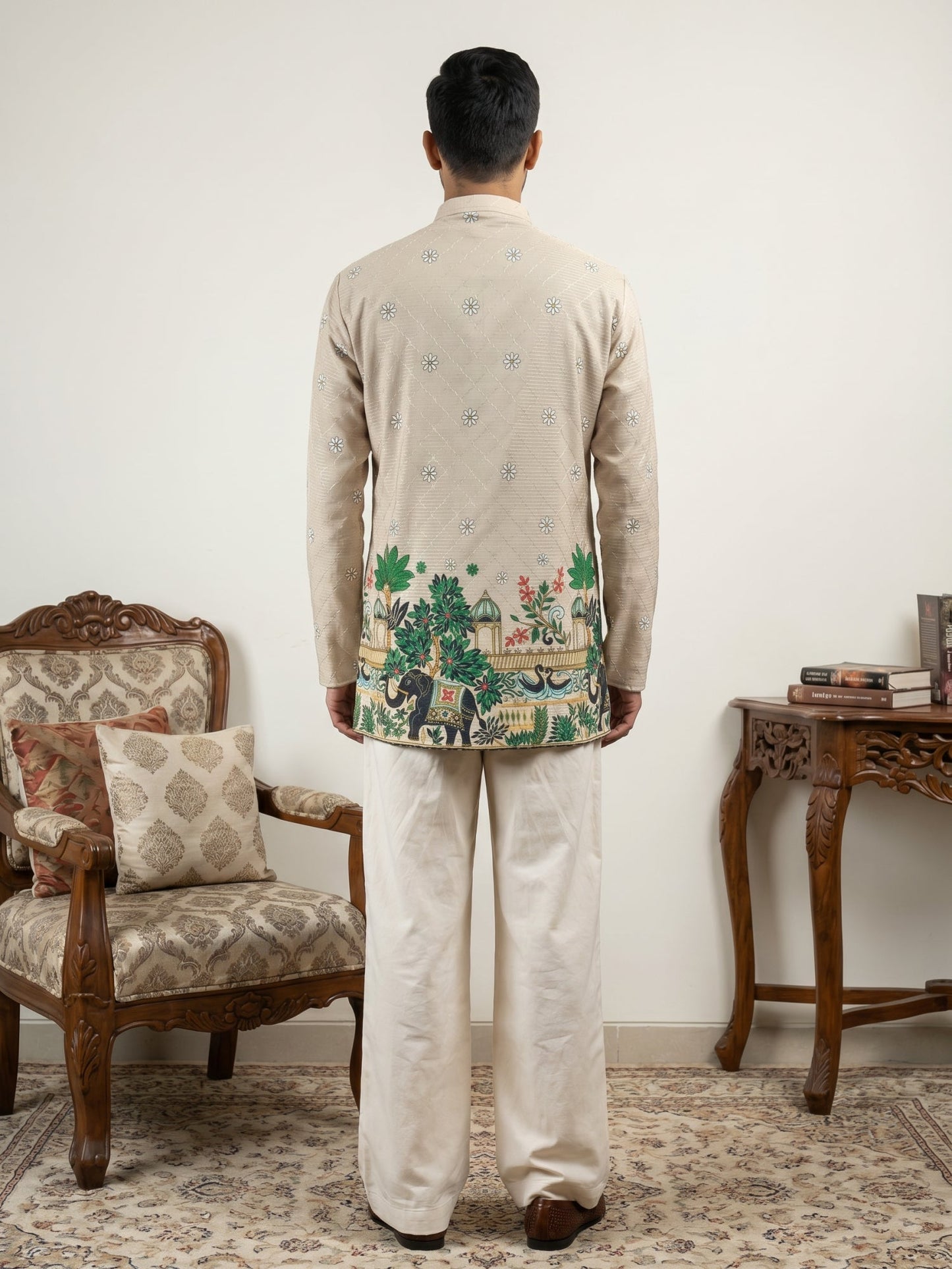 Premium Cotton Blend Printed Ethnic Kurta with Korean Pants