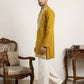 Japanese Fabric Embroidered Ethnic Kurta with Korean Pants