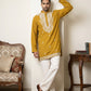 Japanese Fabric Embroidered Ethnic Kurta with Korean Pants