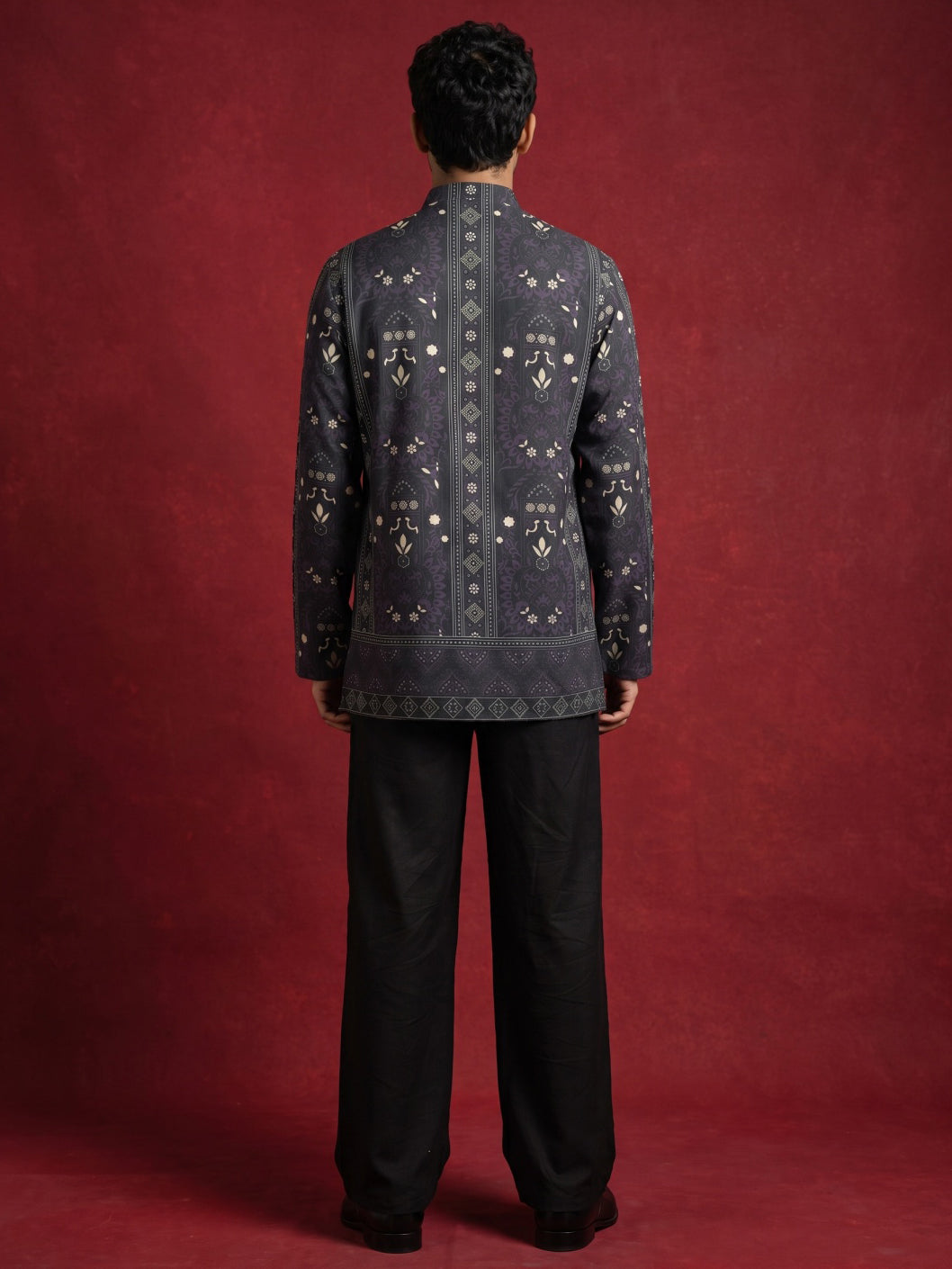Cotton Blend Ethnic Printed Kurta with Korean Pants ( 65KP PJ11B 5573Purple ) [FF] [H-6(A-1-2-3-4)]