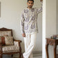 Cotton Blend Ethnic Printed Kurta with Korean Pants