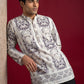 Cotton Blend Ethnic Printed Kurta with Korean Pants ( 65KP PJ11B 5573White ) [FF] [H-6(A-1-2-3-4)]
