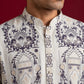 Cotton Blend Ethnic Printed Kurta with Korean Pants ( 65KP PJ11B 5573White ) [FF] [H-6(A-1-2-3-4)]