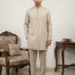 Classic Silk Blend Kurta Pyjama Set for Men ( 65KP 5586Beige ) [FF] [WAISTCOAT]