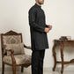 Classic Silk Blend Kurta Pyjama Set for Men ( 65KP 5586Black ) [FF] [WAISTCOAT]