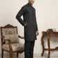 Classic Silk Blend Kurta Pyjama Set for Men ( 65KP 5586Black ) [FF] [WAISTCOAT]