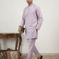 Classic Silk Blend Kurta Pyjama Set for Men ( 65KP 5586Lavender ) [FF] [WAISTCOAT]