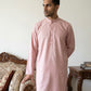 Classic Silk Blend Kurta Pyjama Set for Men ( 65KP 5586Peach ) [FF] [WAISTCOAT]