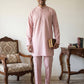 Classic Silk Blend Kurta Pyjama Set for Men ( 65KP 5586Peach ) [FF] [WAISTCOAT]