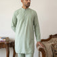 Classic Silk Blend Kurta Pyjama Set for Men ( 65KP 5586Pista ) [FF] [WAISTCOAT]