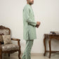 Classic Silk Blend Kurta Pyjama Set for Men ( 65KP 5586Pista ) [FF] [WAISTCOAT]