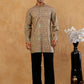 Silk Blend Foil Print Kurta & Korean Pants Set ( 65KP PJ11B B 5587 Grey )