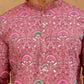 Silk Blend Foil Print Kurta & Korean Pants Set ( 65KP PJ11B B 5587 Purple )