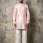 Men Designer Silk Blend Embroidered Kurta With Korean Pants ( 65KP PJ11W 5603Pink ) [FF] [G-4]