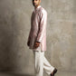 Men Designer Silk Blend Embroidered Kurta With Korean Pants ( 65KP PJ11W 5603Pink ) [FF] [G-4]