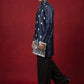 Men Ethnic Silk Blend Embroidered Kurta With Korean Pants ( 65KP PJ11B 5604Navy ) [FF] [G-4]