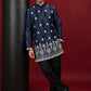 Men Ethnic Silk Blend Embroidered Kurta With Korean Pants ( 65KP PJ11B 5604Navy ) [FF] [G-4]
