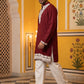 Ethnic Japanese Fabric Embroidered Kurta With Korean Pants ( 65KP PJ11W 5605Maroon )