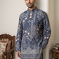 Traditional Cotton Blend Printed Kurta With Korean Pants ( 65KP PJ11W 5606Blue )
