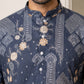 Traditional Cotton Blend Printed Kurta With Korean Pants ( 65KP PJ11W 5606Blue )