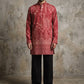 Traditional Cotton Blend Printed Kurta With Korean Pants ( 65KP PJ11B 5606Maroon )