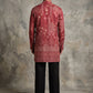 Traditional Cotton Blend Printed Kurta With Korean Pants ( 65KP PJ11B 5606Maroon )