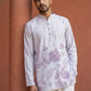 Cotton Blend Floral Printed Kurta With Korean Pants ( 65KP PJ11W 5607Purple )