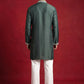Japanese Fabric Designer Embroidered Kurta With Korean Pants ( 65KP PJ11W 5608Teal )