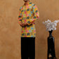 Silk Blend Designer Embroidered Kurta With Korean Pants ( 65KP PJ11B B 5609 Yellow )