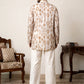 Men Cotton Blend Ikat Printed Kurta With Korean Pants ( 65KP PJ11W 5610Beige )