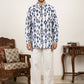 Men Cotton Blend Ikat Printed Kurta With Korean Pants ( 65KP PJ11W 5610Blue )