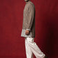 Cotton Blend Ethnic Embroidered Kurta With Korean Pants ( 65KP PJ11W 5611Brown )