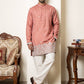 Cotton Blend Ethnic Embroidered Kurta With Korean Pants ( 65KP PJ11W 5611Pink )