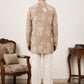 Cotton Blend Printed & Thread Work Kurta With Korean Pants ( 65KP PJ11W 5612Beige )