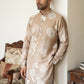 Cotton Blend Printed & Thread Work Kurta With Korean Pants ( 65KP PJ11W 5612Beige )