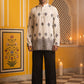 Cotton Blend Ethnic Printed Kurta With Korean Pants ( 65KP PJ11B 5614White )