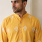 Cotton Blend Ethnic Printed Kurta With Korean Pants ( 65KP PJ11W 5614Yellow )