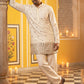 Japanese Fabric Ethnic Embroidered Kurta With Korean Pants for Men ( 65KP PJ11W 5616Cream )