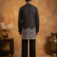 Printed Cotton Blend Kurta Korean Pants Set ( 65KP PJ11B 5622Black )