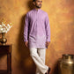 Printed Cotton Blend Kurta Korean Pants Set ( 65KP PJ11W 5622Purple )