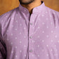Printed Cotton Blend Kurta Korean Pants Set ( 65KP PJ11W 5622Purple )
