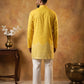 Printed Cotton Blend Kurta Korean Pants Set ( 65KP PJ11W 5622Yellow )