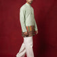 Cotton Blend Printed & Thread Work Kurta with Korean Pants ( 65KP PJ11W 5623Pista )
