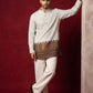 Cotton Blend Printed & Thread Work Kurta with Korean Pants ( 65KP PJ11W 5623White )