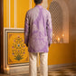 Printed Cotton Blend Kurta with Korean Pants ( 65KP PJ11W 5624Purple )