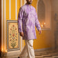 Printed Cotton Blend Kurta with Korean Pants ( 65KP PJ11W 5624Purple )
